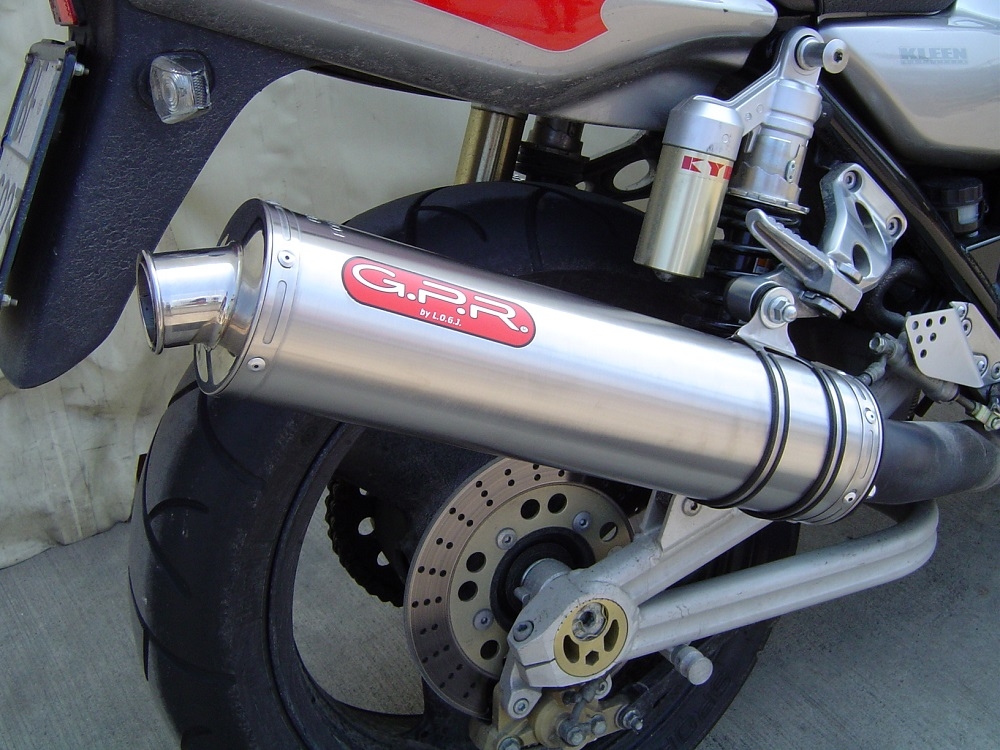 Esapament GPR compatibil cu Kawasaki Zrx-1200 2002 Amortizor de zgomot cu bolt-on omologat, inclusiv db killer detașabil,Inox Tondo