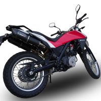 Exhaust compatible with Husqvarna TERRA - STRADA TR 650 2013-2015, Furore Nero, Dual Homologated legal slip-on exhaust including removable db killers and link pipes