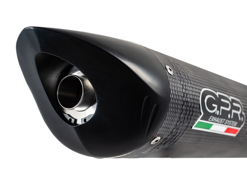 Exhaust compatible with Benelli Tnt 1130 2008-2016, Tiburon Poppy, Homologated legal slip-on exhaust including removable db killer and link pipe