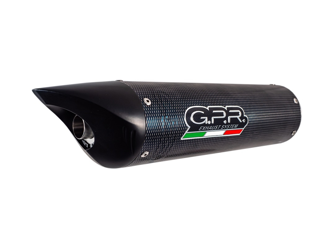 Exhaust compatible with Benelli Tnt 1130 2008-2016, Tiburon Poppy, Homologated legal slip-on exhaust including removable db killer and link pipe