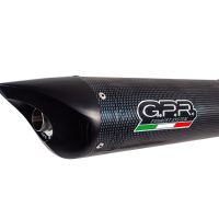 Exhaust compatible with Benelli Tnt 1130 2008-2016, Tiburon Poppy, Homologated legal slip-on exhaust including removable db killer and link pipe