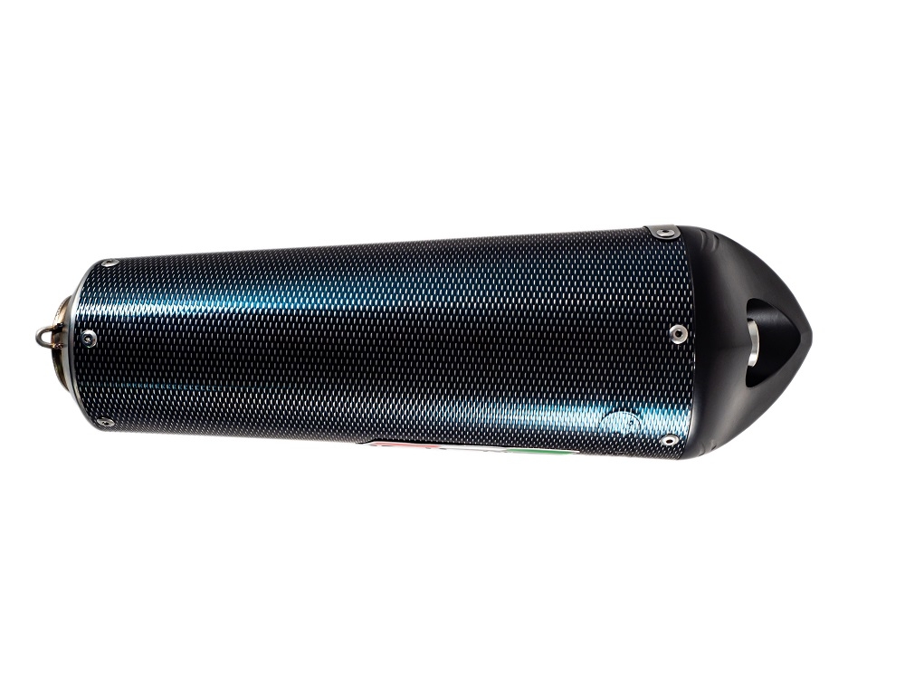 Exhaust compatible with Benelli Tnt 1130 2008-2016, Tiburon Poppy, Homologated legal slip-on exhaust including removable db killer and link pipe