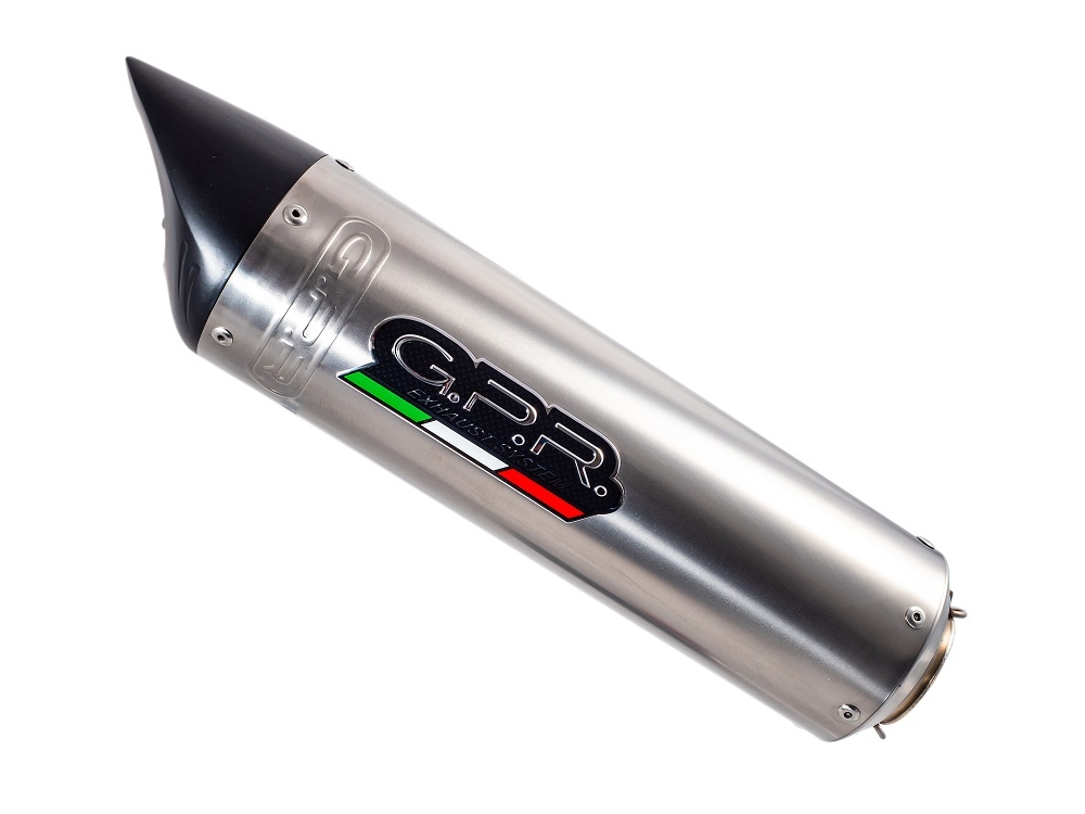 Exhaust compatible with Benelli Tnt 899 2008-2016, Tiburon Titanium, Homologated legal slip-on exhaust including removable db killer and link pipe