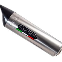 Exhaust compatible with Benelli Tnt 899 2008-2016, Tiburon Titanium, Homologated legal slip-on exhaust including removable db killer and link pipe