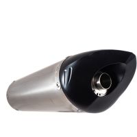 Exhaust compatible with Benelli Tnt 899 2008-2016, Tiburon Titanium, Homologated legal slip-on exhaust including removable db killer and link pipe