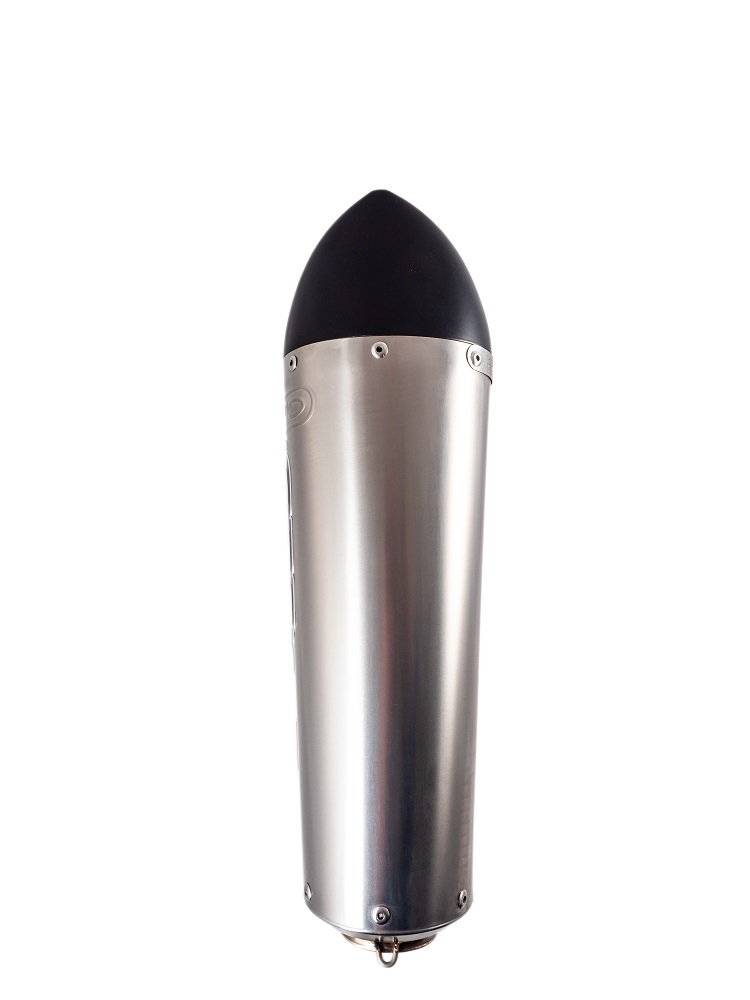Exhaust compatible with Benelli Tnt 899 2008-2016, Tiburon Titanium, Homologated legal slip-on exhaust including removable db killer and link pipe