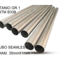Exhaust compatible with Cafè Racer Cafè Racer 1-, Tubo titanio seamless D. 35mm X 1mm L.1000mm,