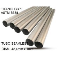 Exhaust compatible with Cafè Racer Cafè Racer 1-, Tubo titanio seamless D. 42,4mm X 1mm L.1000mm,