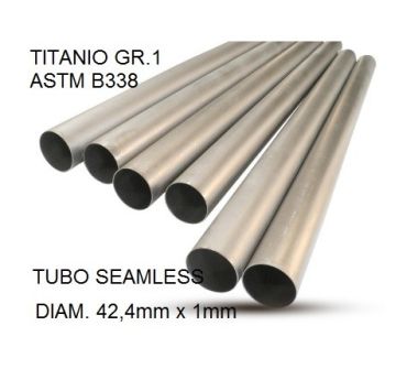 Esapament GPR compatibil cu Cafè Racer Cafè Racer 1 ,Tubo titanio seamless D. 42,4mm X 1mm L.1000mm