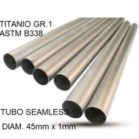 Exhaust compatible with Cafè Racer Cafè Racer 1-, Tubo titanio seamless D. 45mm X 1mm L.1000mm,
