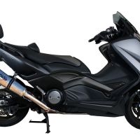 Esapament GPR compatibil cu Yamaha T-Max 530 2012 Sistem complet de evacuare legal omologat, inclusiv db killer și catalizator detașabil,New Grand Prix Evo Titanium