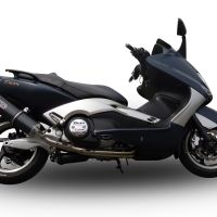 Exhaust compatible with Yamaha T-Max 500 2001-2011, Furore Nero, Homologated legal full system exhaust, including removable db killer