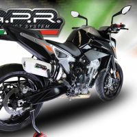 Exhaust compatible with Ktm Duke 790 2017-2020, Albus Evo4, Homologated legal slip-on exhaust including removable db killer and link pipe