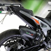 Esapament GPR compatibil cu Ktm Duke 790 2021 Evacuare slip-on omologata, inclusiv db killer detașabil și cot de legătură,Furore Evo4 Nero