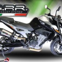 Esapament GPR compatibil cu Ktm Duke 790 2017 Evacuare slip-on de curse, inclusiv cot de legătură,New Grand Prix Evo Titanium