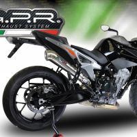 Esapament GPR compatibil cu Ktm Duke 790 2021 Evacuare slip-on omologata, inclusiv db killer detașabil și cot de legătură,Powercone Evo