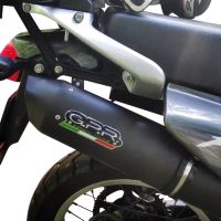 Esapament GPR compatibil cu Honda Transalp Xl 600 V 1996 Evacuare slip-on omologata, inclusiv db killer detașabil și cot de legătură,Furore Nero