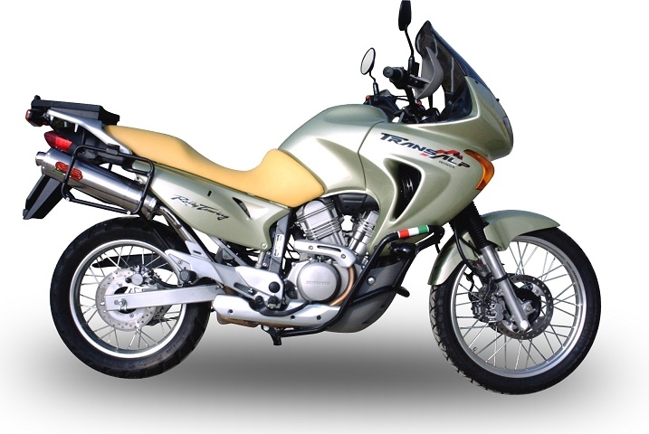 Esapament GPR compatibil cu Honda Transalp XL 650 V 2000 Evacuare slip-on omologata, inclusiv db killer detașabil și cot de legătură,Trioval