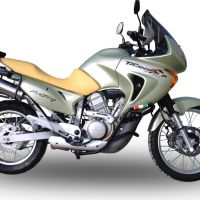 Esapament GPR compatibil cu Honda Transalp XL 650 V 2000 Evacuare slip-on omologata, inclusiv db killer detașabil și cot de legătură,Trioval