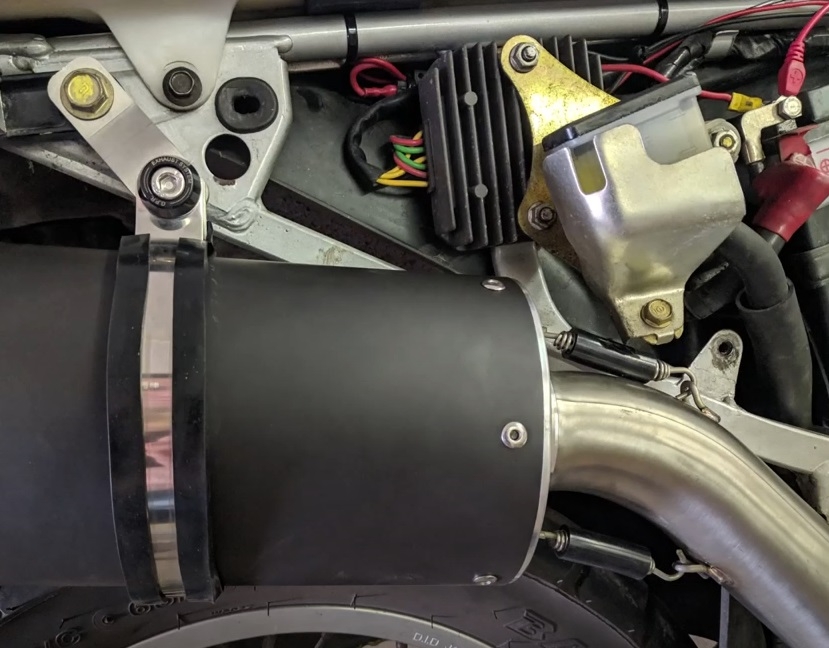 Esapament GPR compatibil cu Honda Transalp Xl 600 V 1996 Evacuare slip-on omologata, inclusiv db killer detașabil și cot de legătură,Trioval
