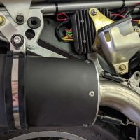 Esapament GPR compatibil cu Honda Transalp Xl 600 V 1996 Evacuare slip-on omologata, inclusiv db killer detașabil și cot de legătură,Trioval