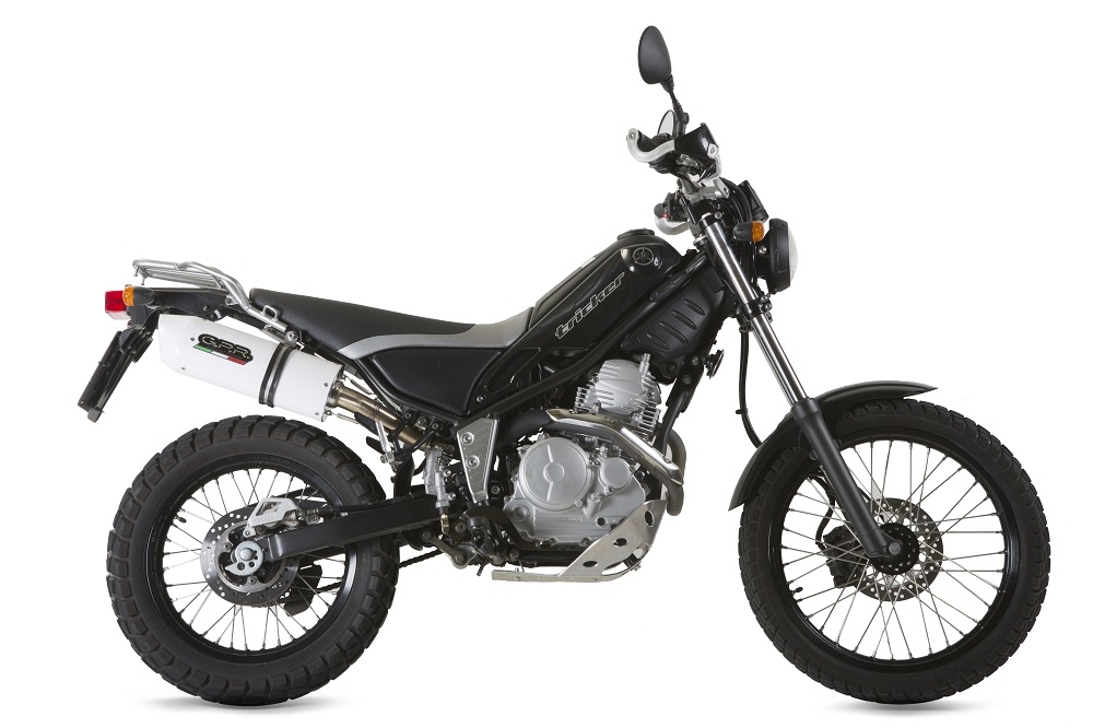 Exhaust compatible with Yamaha Tricker 250 2005-2008, Albus Ceramic, Homologated legal full system exhaust, including removable db killer