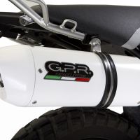 Exhaust compatible with Yamaha Tricker 250 2005-2008, Albus Ceramic, Homologated legal full system exhaust, including removable db killer