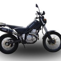 Exhaust compatible with Yamaha Tricker 250 2005-2008, Furore Nero, Homologated legal full system exhaust, including removable db killer