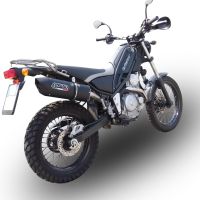 Exhaust compatible with Yamaha Tricker 250 2005-2008, Furore Nero, Homologated legal full system exhaust, including removable db killer