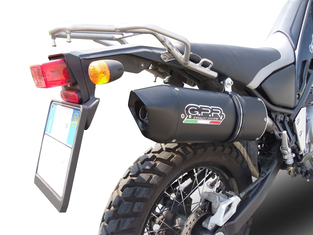 Exhaust compatible with Yamaha Tricker 250 2005-2008, Furore Nero, Homologated legal full system exhaust, including removable db killer
