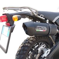 Exhaust compatible with Yamaha Tricker 250 2005-2008, Furore Nero, Homologated legal full system exhaust, including removable db killer