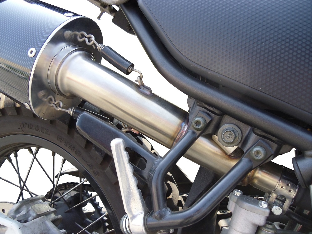 Exhaust compatible with Yamaha Tricker 250 2005-2008, Albus Ceramic, Homologated legal slip-on exhaust including removable db killer and link pipe
