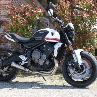 Esapament GPR compatibil cu Triumph Trident 660 2021 Sistem complet de evacuare legal omologat, inclusiv db killer și catalizator detașabil,M3 Inox 