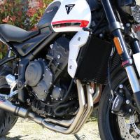 Esapament GPR compatibil cu Triumph Trident 660 2021 Sistem complet de evacuare legal omologat, inclusiv db killer și catalizator detașabil,M3 Inox 