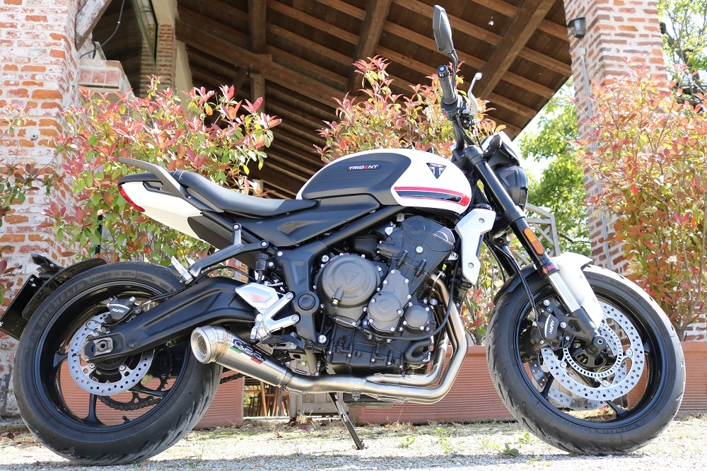 Exhaust compatible with Triumph Trident 660 2021-2024, Powercone Evo, Racing full system exhaust, including removable db killer