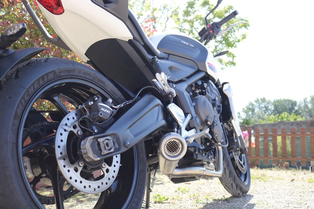 Exhaust compatible with Triumph Trident 660 2021-2024, Powercone Evo, Racing full system exhaust, including removable db killer