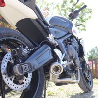 Exhaust compatible with Triumph Trident 660 2021-2024, Powercone Evo, Racing full system exhaust, including removable db killer