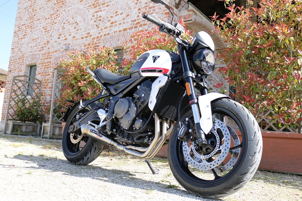 Exhaust compatible with Triumph Trident 660 2021-2024, Powercone Evo, Racing full system exhaust, including removable db killer