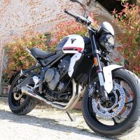 Exhaust compatible with Triumph Trident 660 2021-2024, Powercone Evo, Racing full system exhaust, including removable db killer