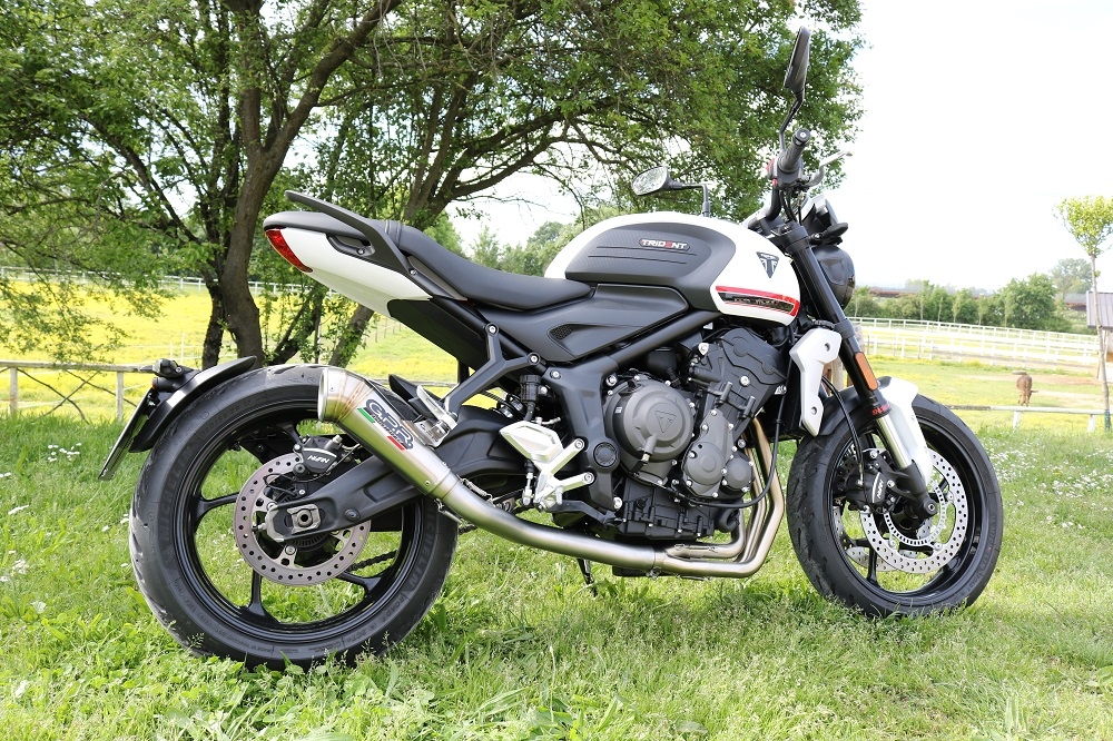 Exhaust compatible with Triumph Trident 660 2021-2024, Powercone Evo, Racing full system exhaust, including removable db killer