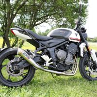 Exhaust compatible with Triumph Trident 660 2021-2024, Powercone Evo, Racing full system exhaust, including removable db killer