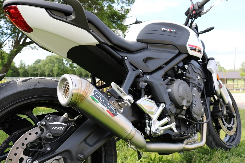 Exhaust compatible with Triumph Trident 660 2021-2024, Powercone Evo, Racing full system exhaust, including removable db killer