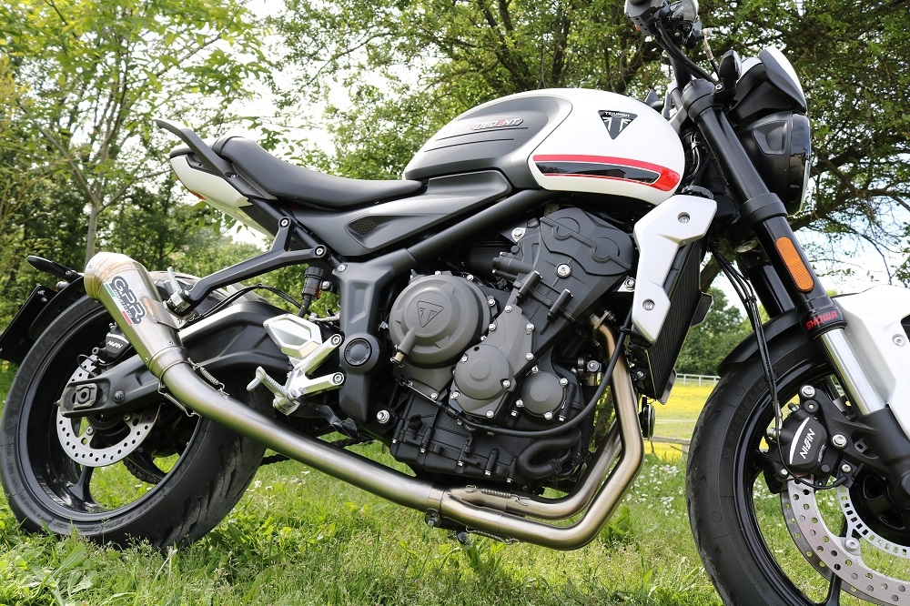 Exhaust compatible with Triumph Trident 660 2021-2024, Powercone Evo, Racing full system exhaust, including removable db killer