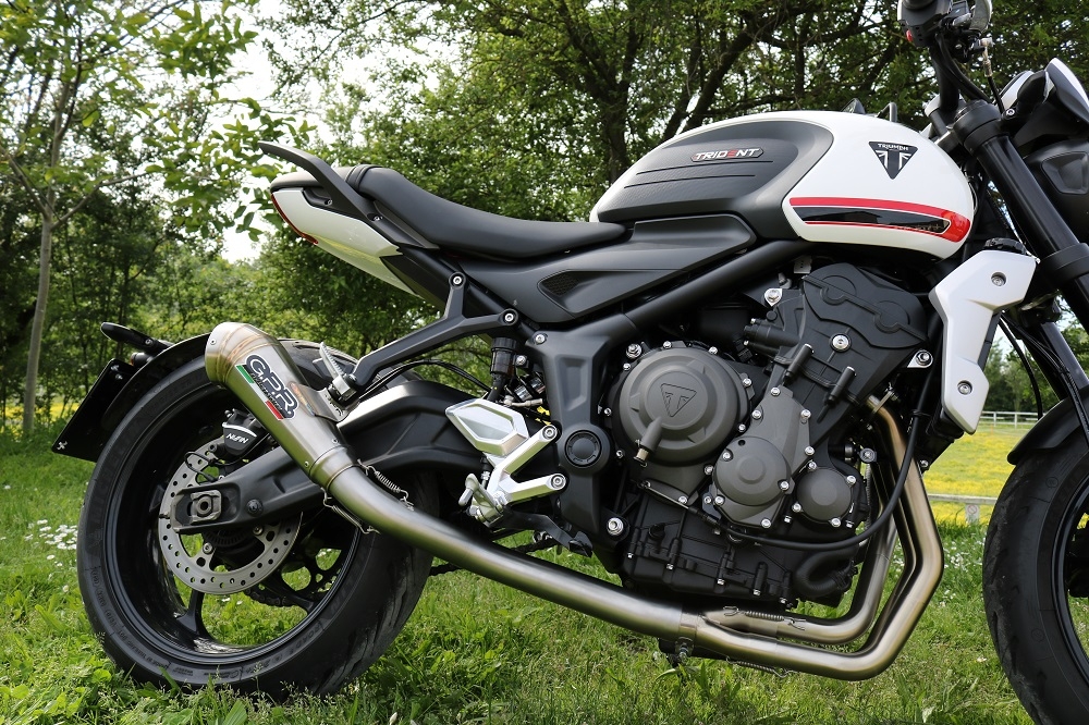 Exhaust compatible with Triumph Trident 660 2021-2024, Powercone Evo, Racing full system exhaust, including removable db killer