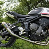 Exhaust compatible with Triumph Trident 660 2021-2024, Powercone Evo, Racing full system exhaust, including removable db killer