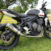 Esapament GPR compatibil cu Triumph Trident 660 2021 Sistem complet de evacuare legal omologat, inclusiv db killer și catalizator detașabil,M3 Inox 