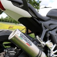 Esapament GPR compatibil cu Triumph Trident 660 2021 Sistem complet de evacuare legal omologat, inclusiv db killer și catalizator detașabil,M3 Inox 