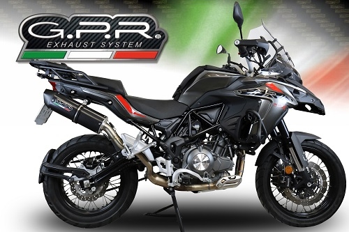 Esapament GPR compatibil cu Benelli Trk 502 X 2021 Evacuare slip-on omologata, inclusiv db killer detașabil și cot de legătură,Furore Evo4 Nero