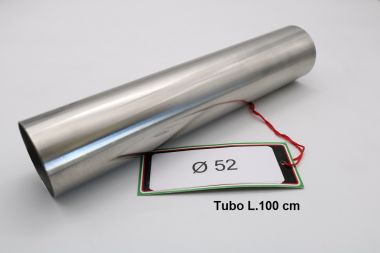 Esapament GPR compatibil cu Cafè Racer Cafè Racer 1 ,Tubo inox D. 52mm X 1mm L.1000mm