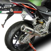 Esapament GPR compatibil cu Aprilia Tuono 1100 V4 Rr 2021 Evacuare slip-on omologata, inclusiv db killer detașabil, cot de legătură și catalizator,M3 Inox 